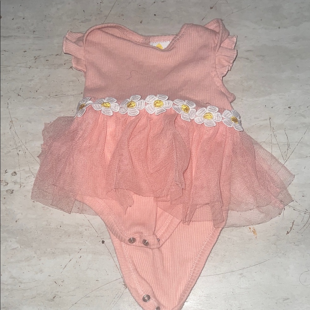 Pink Ruffled Kids One Piece